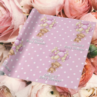 Papel De Presente Chá de fraldas de Urso de Teddy