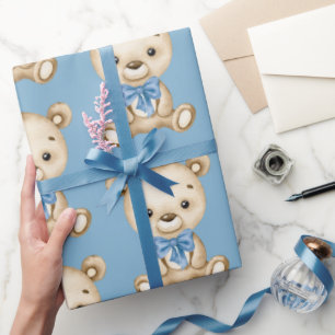 Papel De Presente Chá de fraldas do Bear Boy do Teddy Bear
