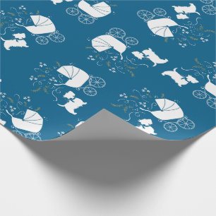 Papel De Presente Chá de fraldas escocês