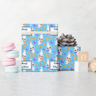 Papel De Presente Chá de fraldas personalizado de bebê do Halloween