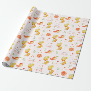 Papel De Presente Chá de Noiva Amor à Primeira Dose Citrino Aperol