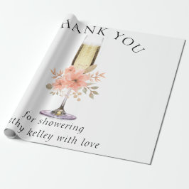 Papel De Presente Chá de Noiva com Espumante e Brunch de Marca Perso