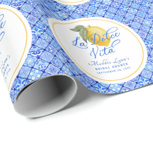 Papel De Presente Chá de Noiva Personalizado La Dolce Vita