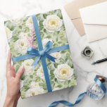 Papel De Presente Chá de panela Chic White Flowers<br><div class="desc">Chá de panela Chic White Flowers</div>