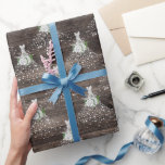 Papel De Presente Chá de panela de festa russa de casamento<br><div class="desc">Chá de panela Vestido de casamento Papel de embrulho</div>