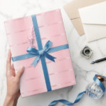 Papel De Presente Chá de panela Dourado de Fita Rosa Esmagado<br><div class="desc">Casamento de Chá de panela de Fita Rosa com Blush Chic ou em qualquer ocasião</div>