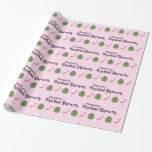 Papel De Presente Chá de panela Flamingo Luau rosa<br><div class="desc">Alojando uma festa temática do chá de panela luau. Personalize isso com o nome da noiva-a-ser. Este papel de embrulho apresenta minha ilustração rosa com flamingo e folha monstera para seu tema tropical.</div>