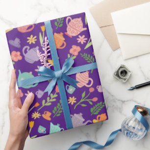 Papel De Presente Chá Festa de Aniversário Noiva Páscoa Primavera Fl