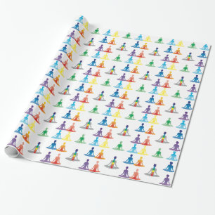 Papel De Presente Chakra 7 colore lótus da ioga do iogue do prana d