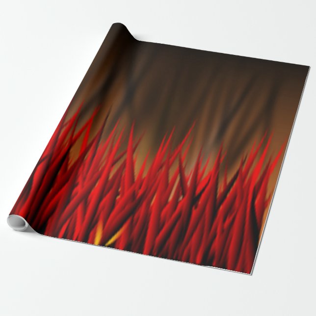 PAPEL DE PRESENTE CHAMAS DE FOGO (Desenrolado)