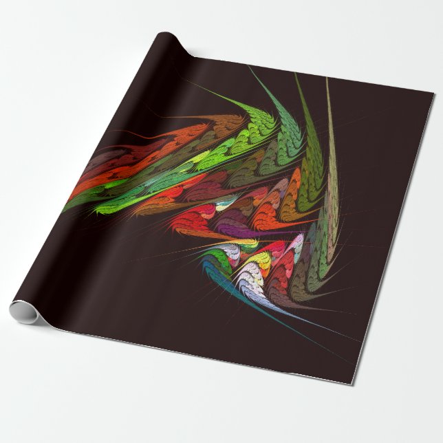 Papel De Presente Chameleon Abstrato Art (Desenrolado)