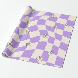 Papel De Presente Chaminé-chupa-chato Groovy Daisy Floral, Wrappin Y