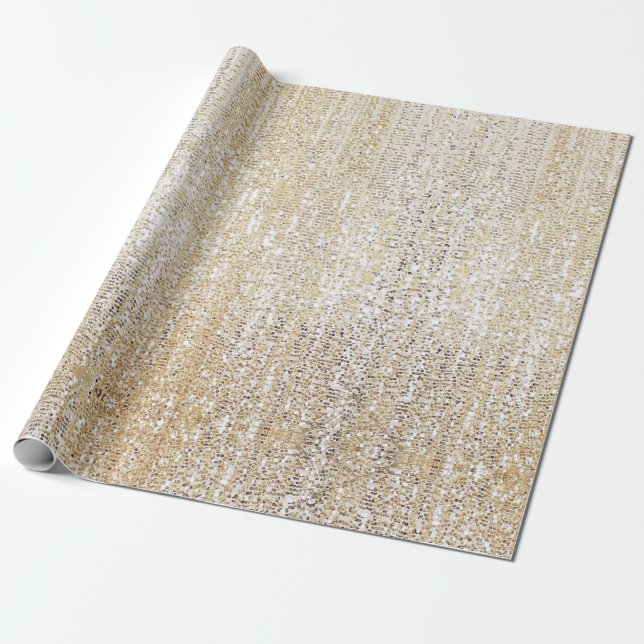 Papel De Presente Champagne Glitter Modern Wrappaper (Desenrolado)