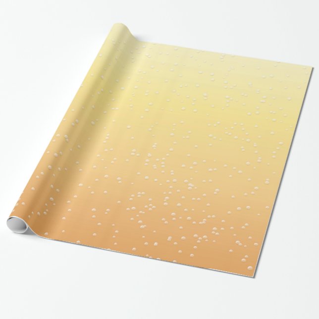 Papel De Presente Champanhe com Arte de Fundo de Pequenas Bolhas (Desenrolado)