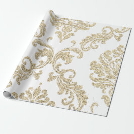 Papel De Presente Champanhe Dourado, Largura Real Como