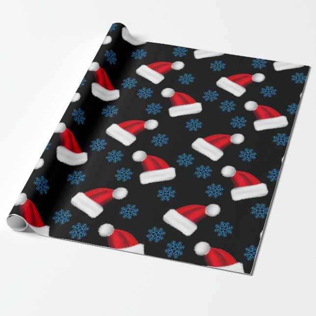 Papel De Presente Chapéu de Natal Personalizado | Papais noeis de Fe (Desenrolado)