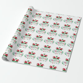 Papel De Presente Chapéu de Natal Vermelho Verde Natal
