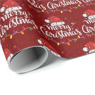 Papel De Presente Chapéu de Papai Noel Luzes Alegre Natal Família Ve