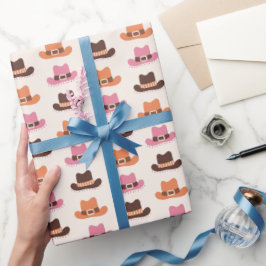 Papel De Presente Chapéus de Cowgirl Elegantes