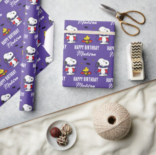 Papel De Presente Charlie Brown e Gang Halloween Aniversário