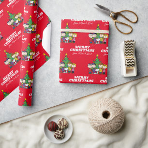 Papel De Presente Charlie Brown & Friends Natal Adicione seu nome
