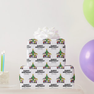 Papel De Presente Charlie Brown Natal Birthday Adicione seu nome