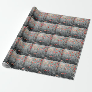 Papel De Presente Charme Russo de Flor Selvagem.