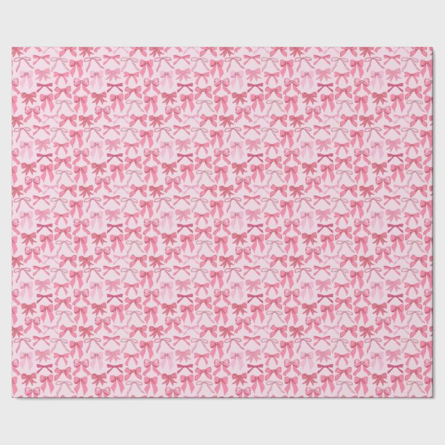 Papel De Presente charming pink bow pattern (Barra)