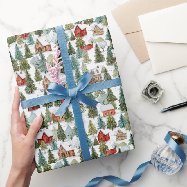Papel De Presente Charming Whimsical Christmas Wrapping Paper (Presentear)