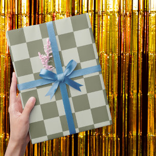 Papel De Presente Checkerboard verde de sábado