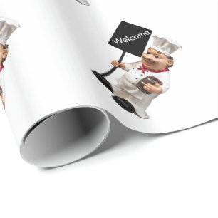 Papel De Presente Chef Cook - Cartão de menu WELCOME