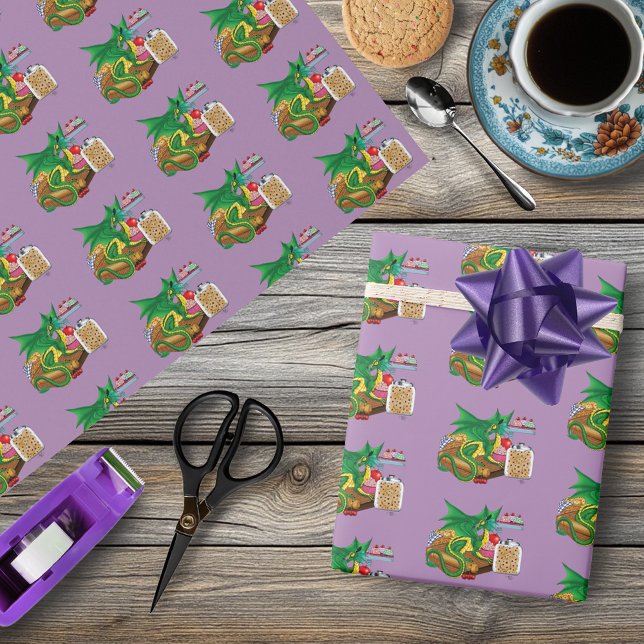Papel De Presente Chef de pastelaria do Dragão Verde (Criador carregado)
