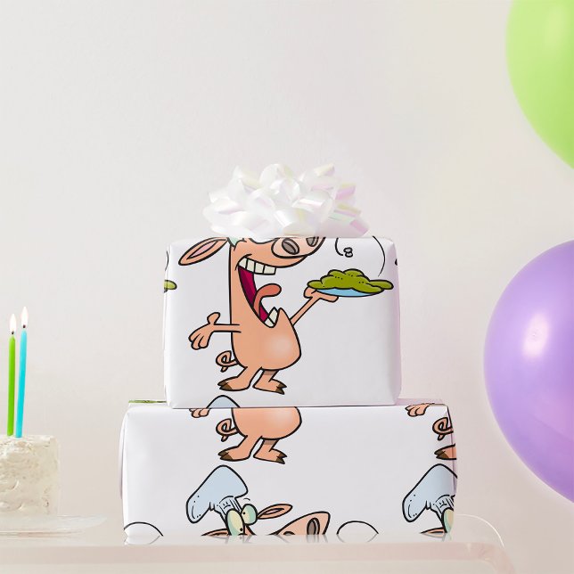 Papel De Presente Chef Porco Com Comida (Criador carregado)