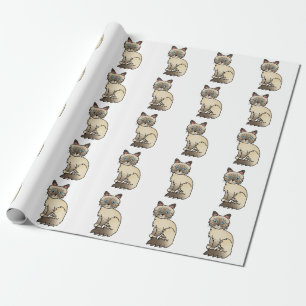 Papel De Presente Cheiro de Chocolate Tabby Birman / Ragdoll Cat Pat