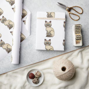 Papel De Presente Cheiro de Chocolate Tabby Birman / Ragdoll Cat Pat