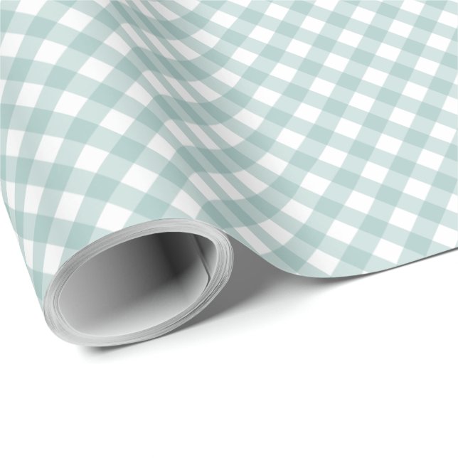 Papel De Presente Cheiro simples verifica xadrez de gingham fofo (Ponta do rolo)