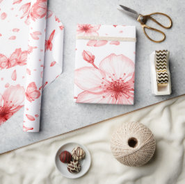 Papel De Presente Cherry Bloom Elegance