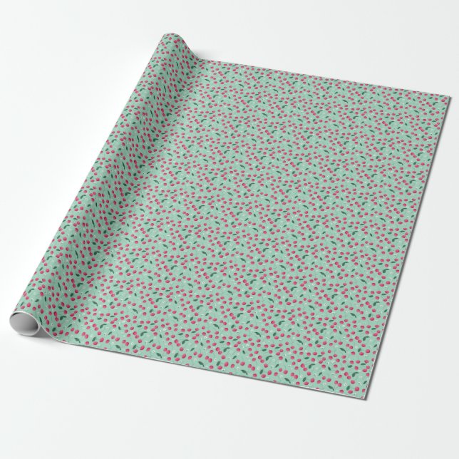 Papel De Presente Cherry Blossom: Design festivo de Verão (Desenrolado)