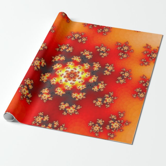 Papel De Presente Cherry Blossom Floral Sprinkles (Desenrolado)