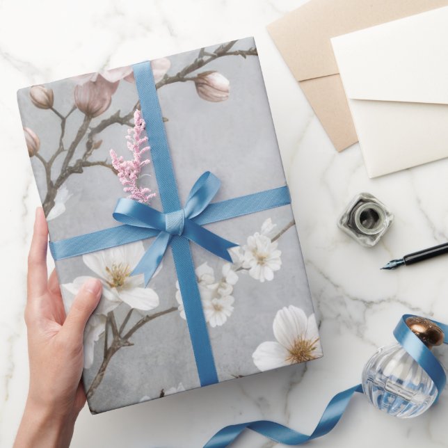 Papel De Presente Cherry Blossoms Abstrato (Presentear)