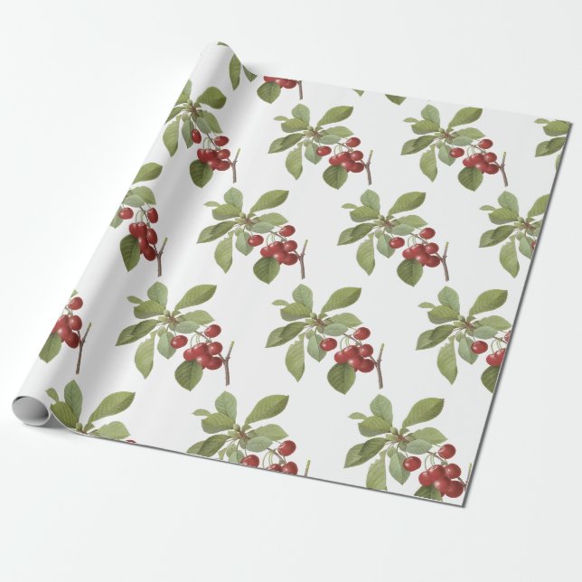 Papel De Presente Cherry Pattern (Desenrolado)