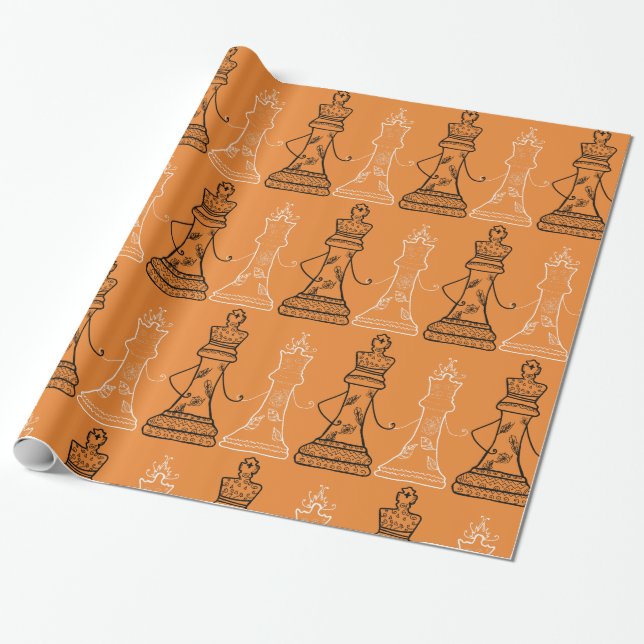 Papel De Presente Chess Mates Wraping Paper (Desenrolado)