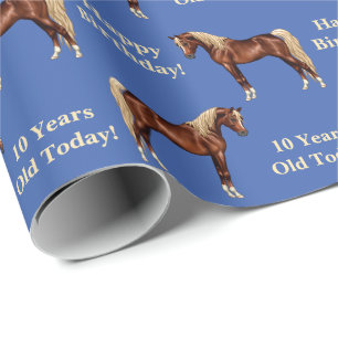 Papel De Presente Chestnut Egípcio Arabarábico Horse Flaxen Mane & T