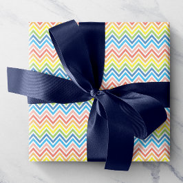 Papel De Presente Chevron Colorido Bril