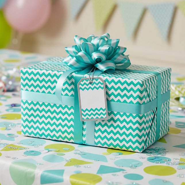 Papel De Presente Chevron de cor personalizada  (Criador carregado)