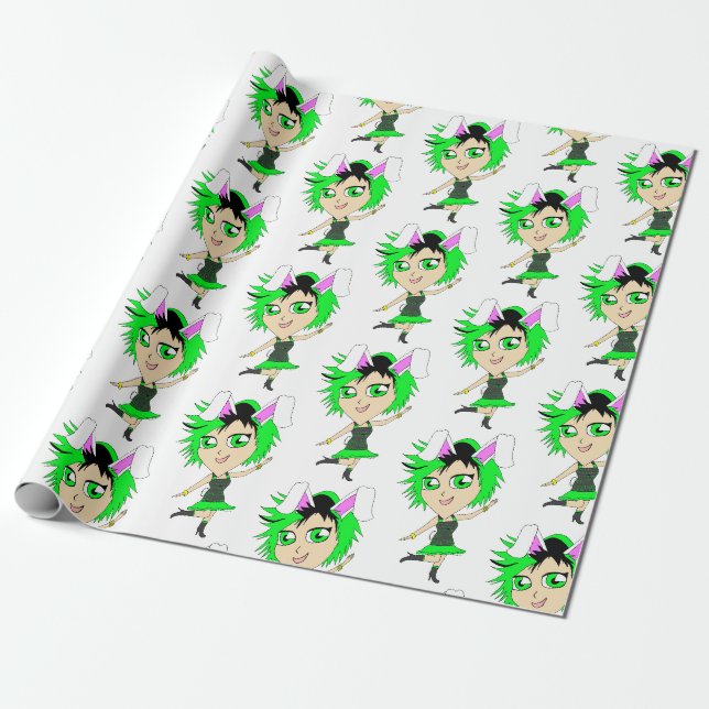 Papel De Presente chibi bunnygirl (Desenrolado)