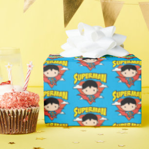 Papel De Presente Chibi Superman Bolinhas Shield e Nome