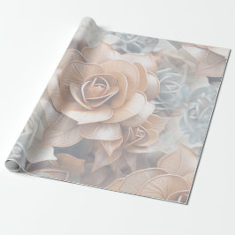 Papel De Presente Chic, Cremes Elegantes e textura de flores de cour