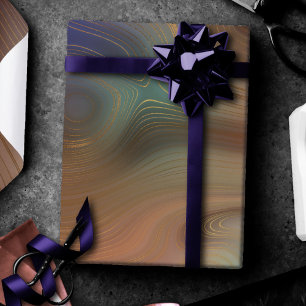 Papel De Presente Chic Earthy Strata Agato natural de pedra de cob