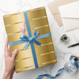 Papel De Presente Chic Glam Fita Dourada Chá de Noiva